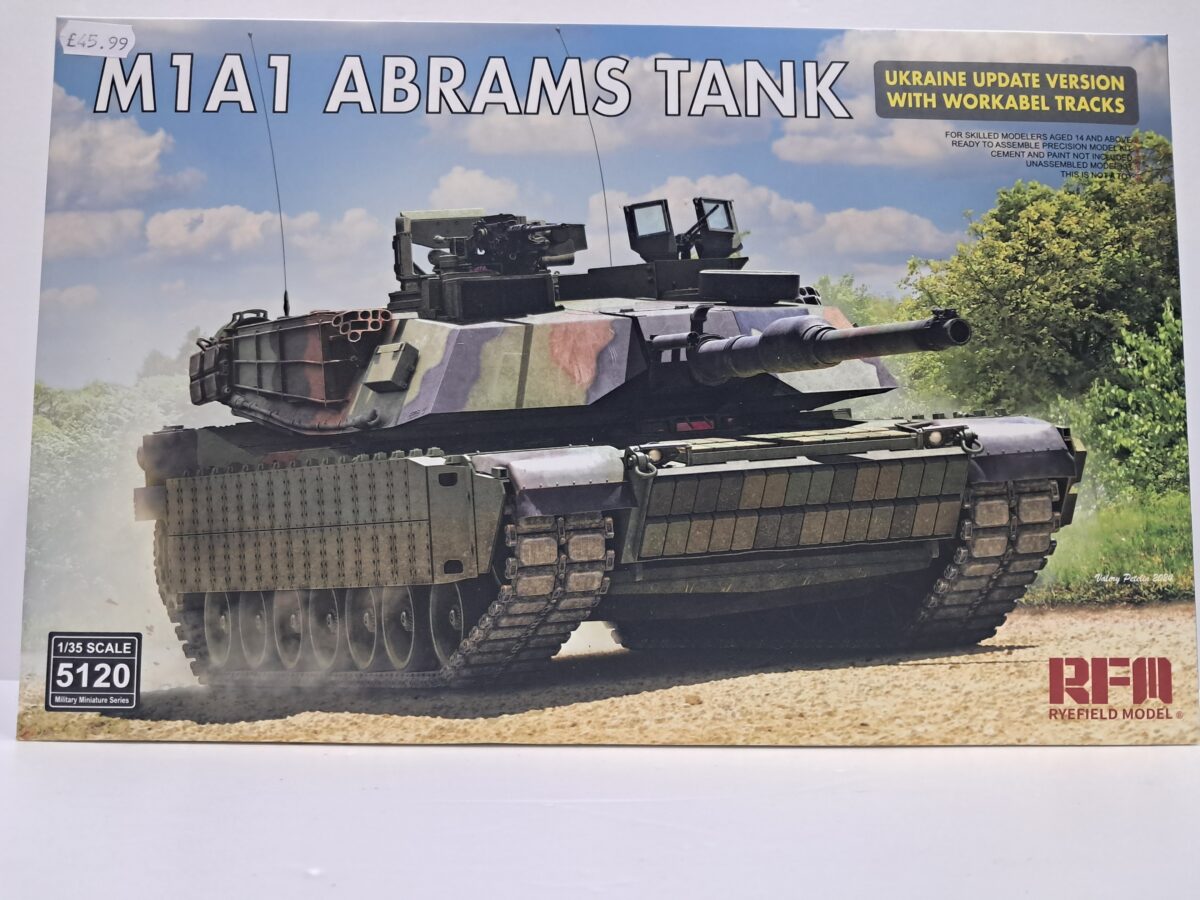 1/35 RFM M1A1 ABRAMS TANK (Ukraine update version with workable tracks)