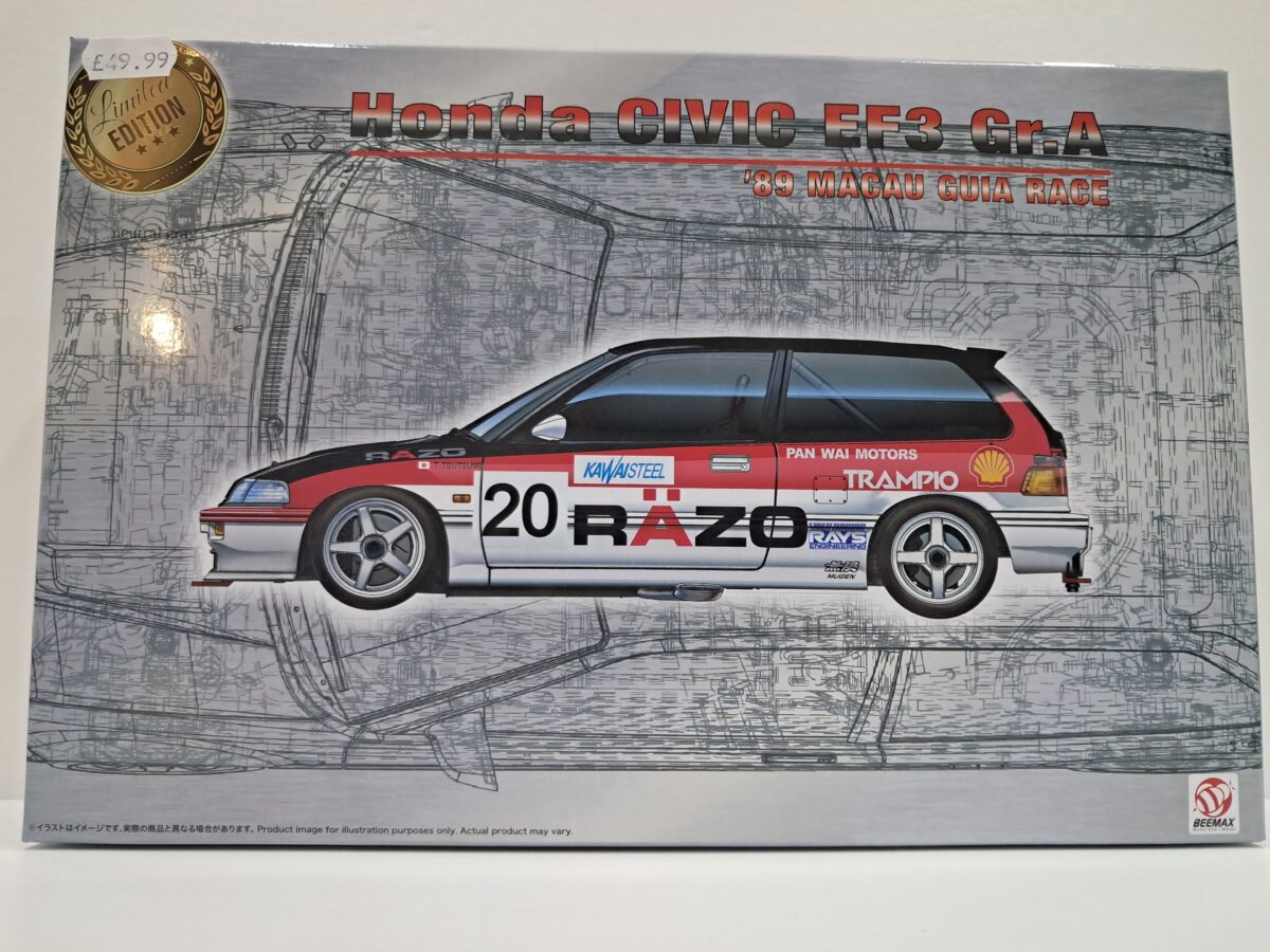 BEEMAX 1/24 Honda CIVIC EF3 Gr.A '89 MACAU GUIA RACE